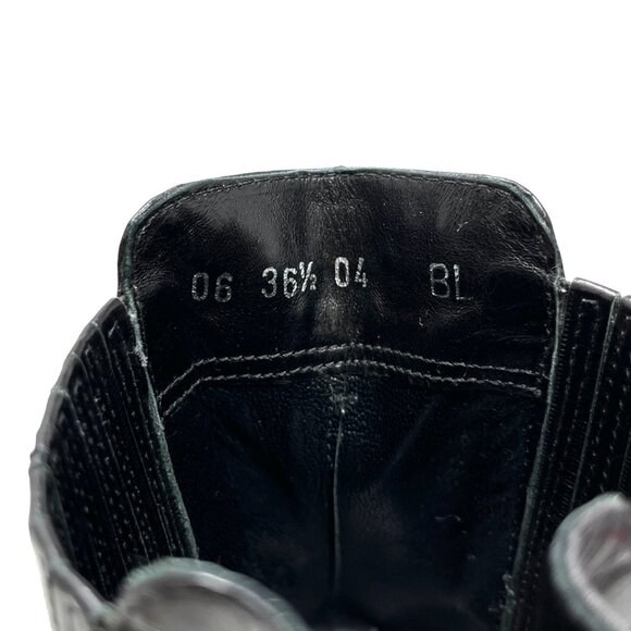 Dior Vintage Heart Logo Short Boots #36.5 US 6.5 Black Silver Leather [102585] - Picture 10 of 12